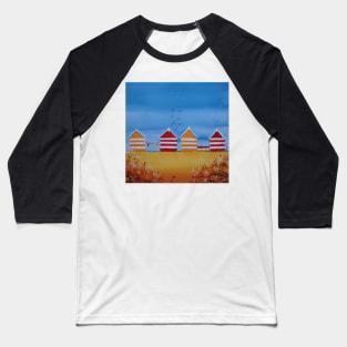 Beach Huts Baseball T-Shirt